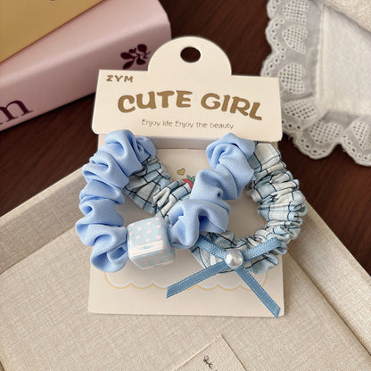 MyKids-USA® Plaid Pattern Color Patchwork Big Hair Ties