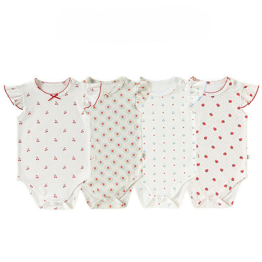MyKids-USA® Baby Unisex Sleeveless or Fly Sleeves Floral Bodysuits