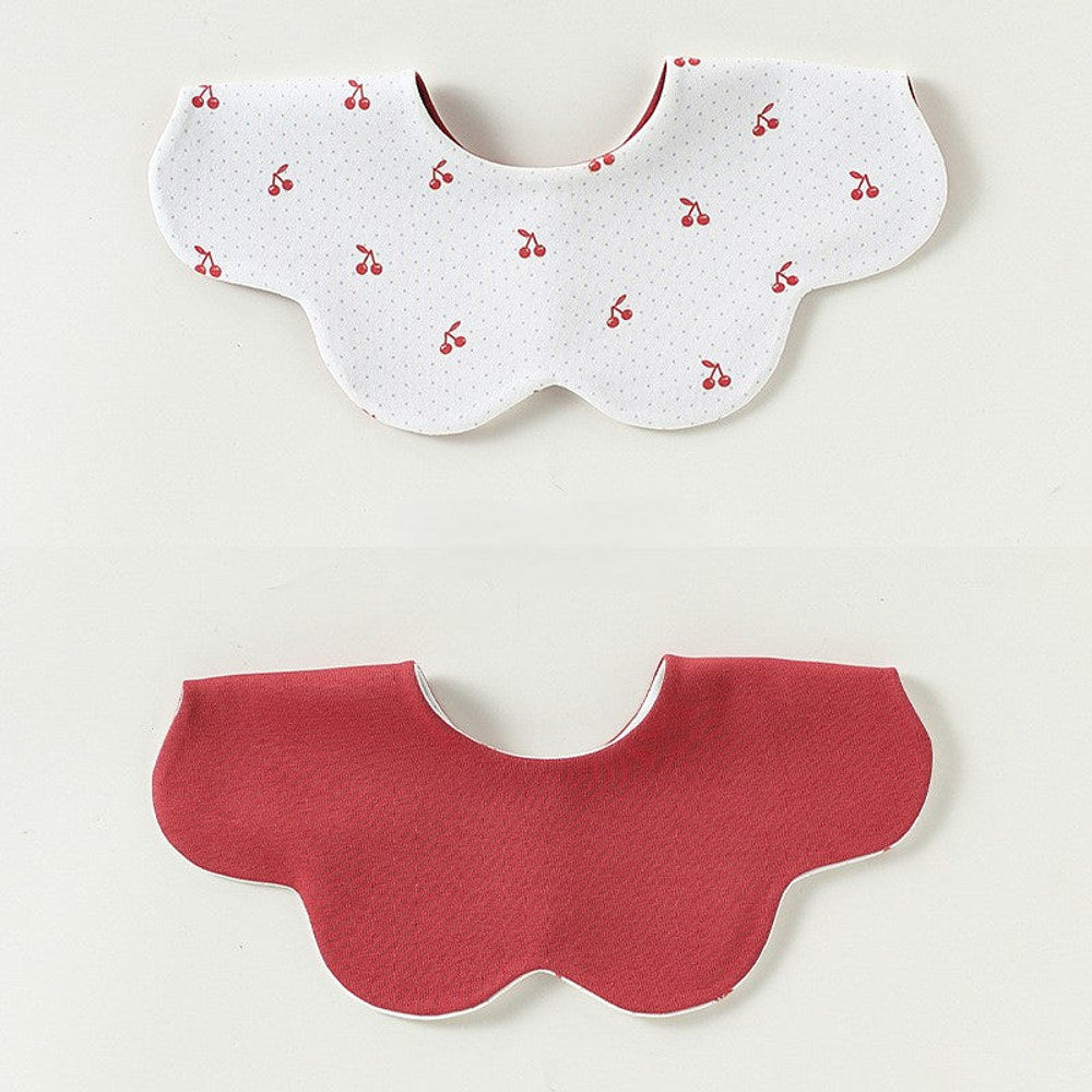 MyKids-USA® Adorable Simple Pattern Cotton Snap-on Flowers Shaped Bib