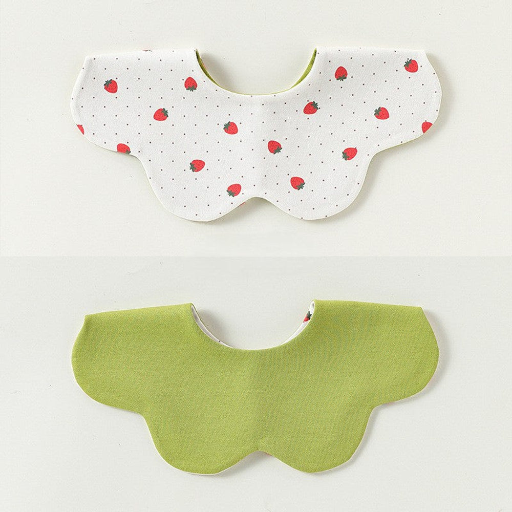 MyKids-USA® Adorable Simple Pattern Cotton Snap-on Flowers Shaped Bib