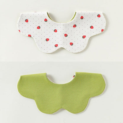 MyKids-USA® Adorable Simple Pattern Cotton Snap-on Flowers Shaped Bib
