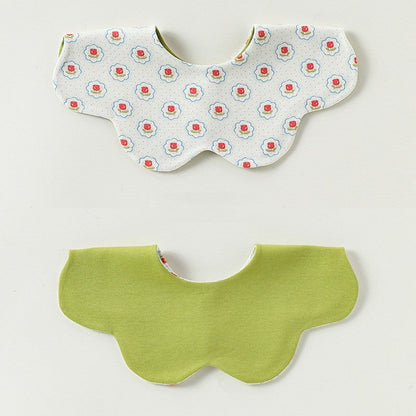 MyKids-USA® Adorable Simple Pattern Cotton Snap-on Flowers Shaped Bib
