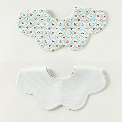 MyKids-USA® Adorable Simple Pattern Cotton Snap-on Flowers Shaped Bib
