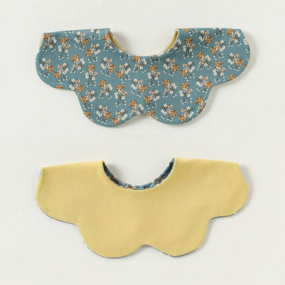 MyKids-USA® Adorable Simple Pattern Cotton Snap-on Flowers Shaped Bib
