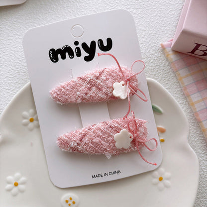 MyKids-USA® Collection of 2 Cute Pink Geometric Shaped Hair Clips