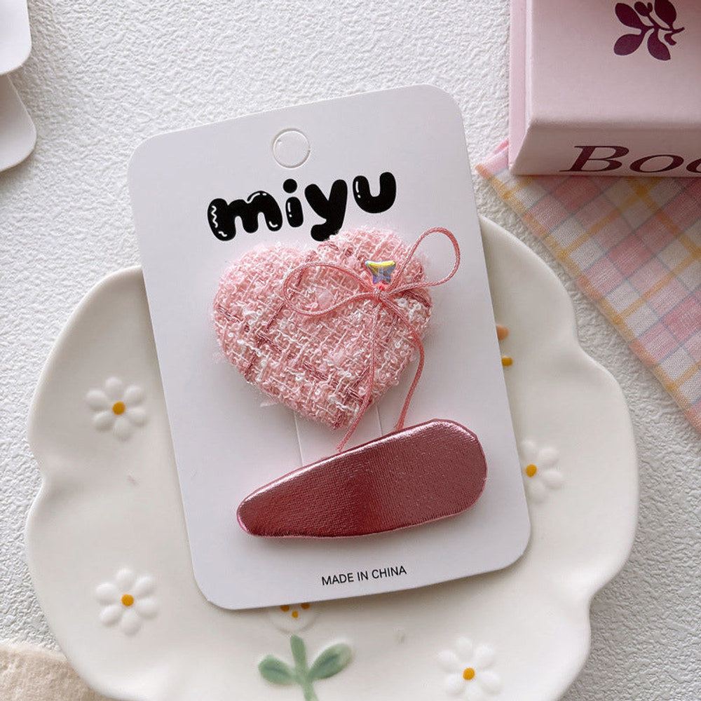 MyKids-USA® Collection of 2 Cute Pink Geometric Shaped Hair Clips