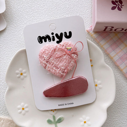 MyKids-USA® Collection of 2 Cute Pink Geometric Shaped Hair Clips