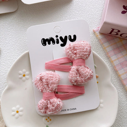 MyKids-USA® Collection of 2 Cute Pink Geometric Shaped Hair Clips
