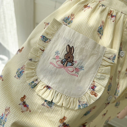 MyKids-USA® Baby Girls Sleeveless Vintage Animals Cartoon Pattern Dress