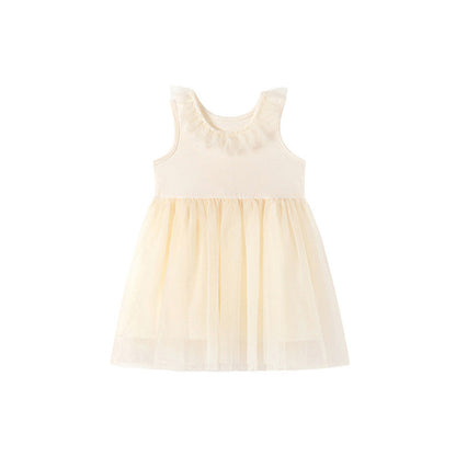 MyKids-USA® Tulle Patchwork Sleeveless Dress for Stylish Girls