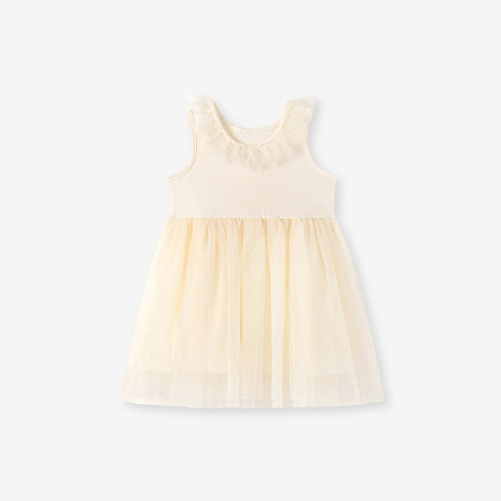 MyKids-USA® Tulle Patchwork Sleeveless Dress for Stylish Girls