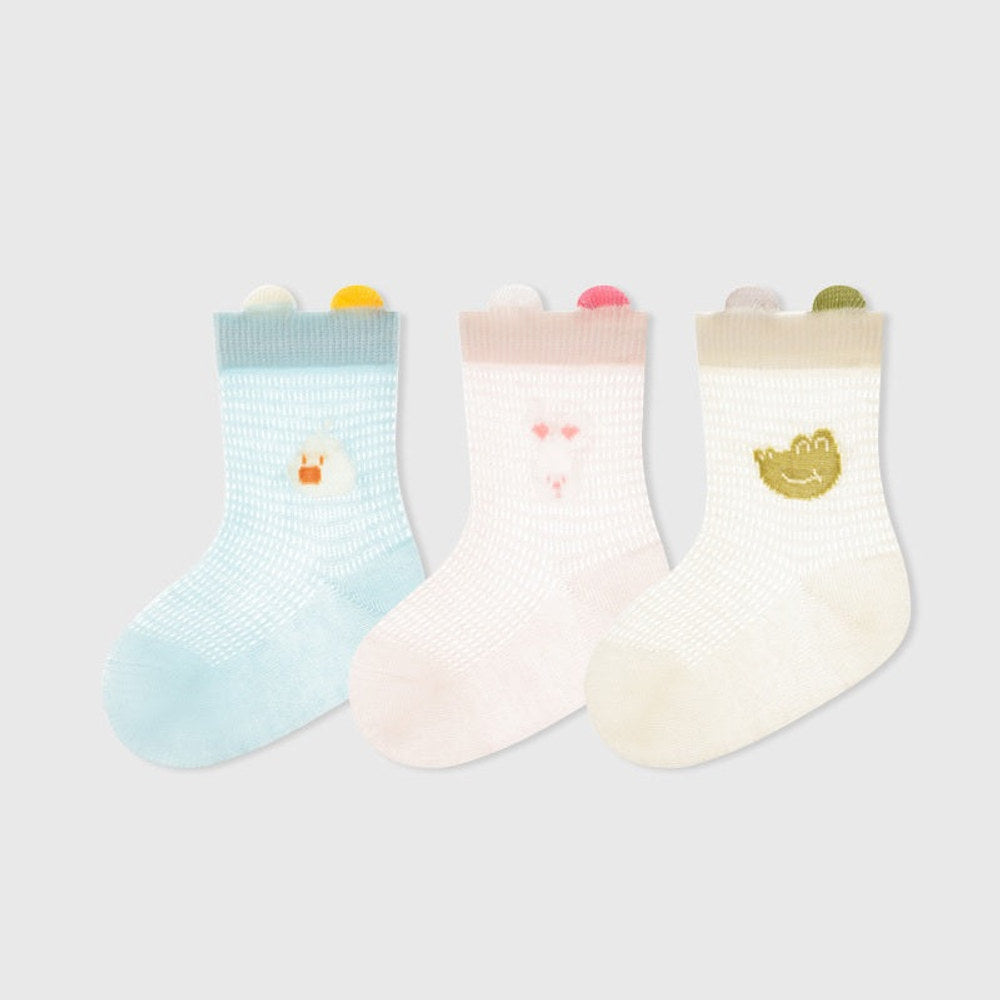 MyKids-USA® All-Season Baby Boys and Girls Cute Animals Cartoon Pattern Socks 1 Lot=3-Pair Set