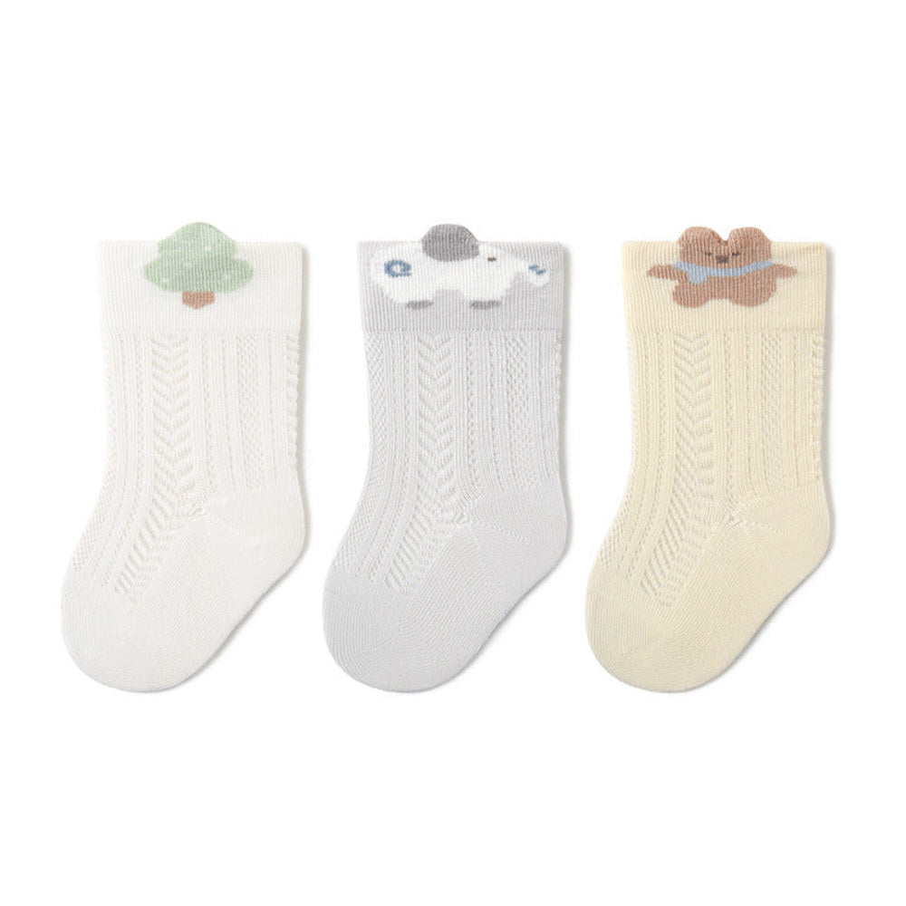 MyKids-USA® Baby Boys and Girls Cute Animals Cartoon Pattern Socks 1 Lot=3-Pair Set