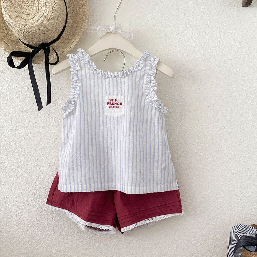 MyKids-USA® Baby Kids Girls Letters Pattern Top Vest