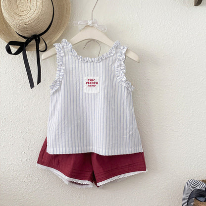 MyKids-USA® Baby Kids Girls Letters Pattern Top Vest