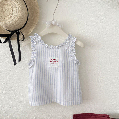 MyKids-USA® Baby Kids Girls Letters Pattern Top Vest