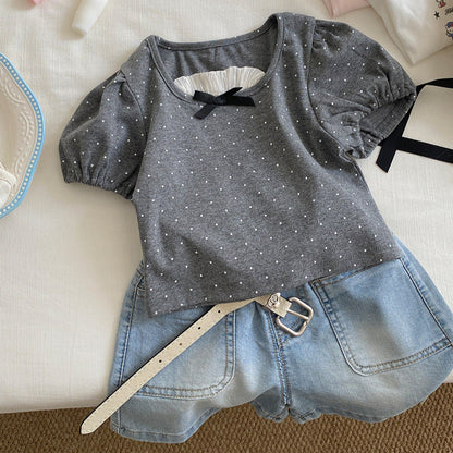MyKids-USA® Baby Kids Girls Dots Pattern T-Shirt