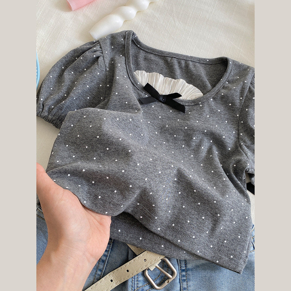 MyKids-USA® Baby Kids Girls Dots Pattern T-Shirt