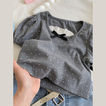 MyKids-USA® Baby Kids Girls Dots Pattern T-Shirt