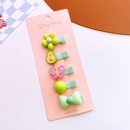 MyKids-USA® Collection of 5 Cute Resin Hair Clips