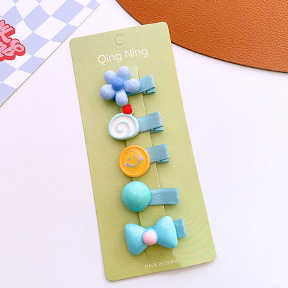 MyKids-USA® Collection of 5 Cute Resin Hair Clips