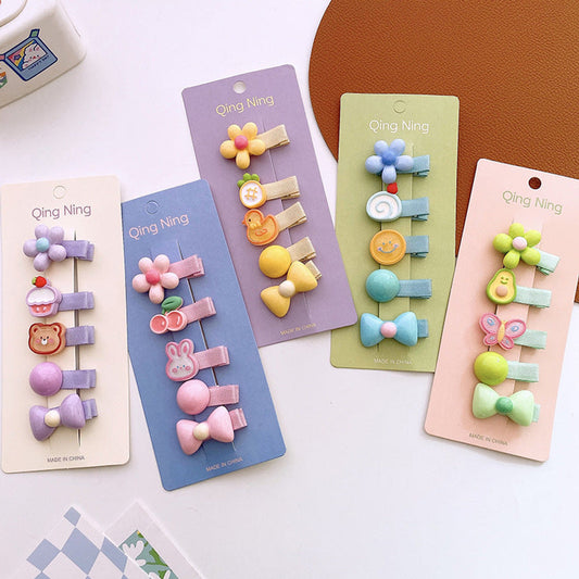 MyKids-USA® Collection of 5 Cute Resin Hair Clips
