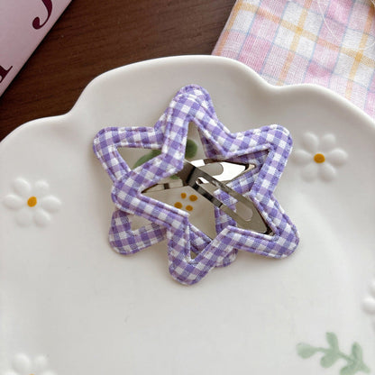 MyKids-USA® Collection of 2 Cute Star Pattern Hair Clips
