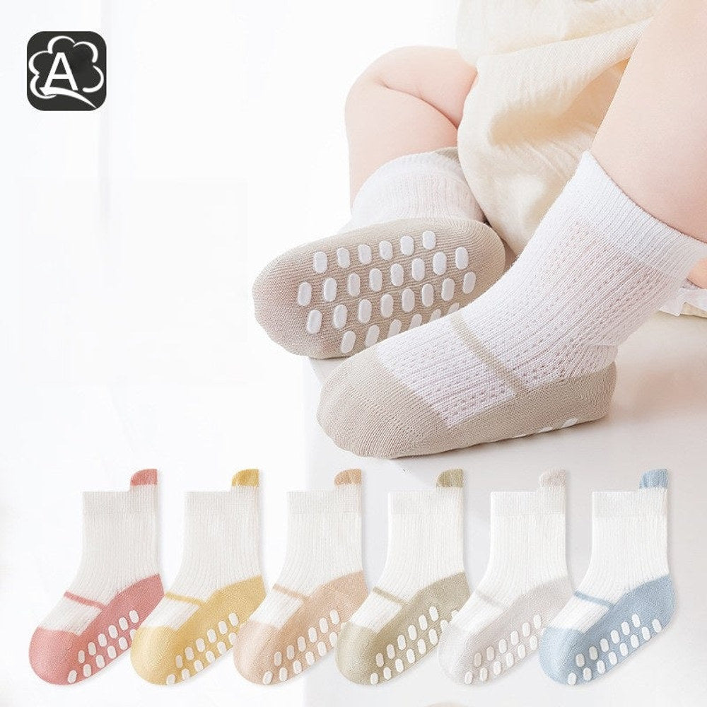 MyKids-USA® Baby Kids Boys and Girls Breathable Color Patchwork Socks