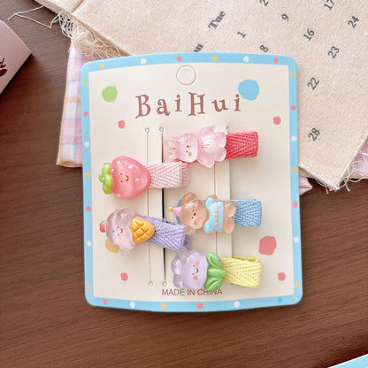 MyKids-USA® Collection of 5 Cute Cartoon Pattern Hair Clips