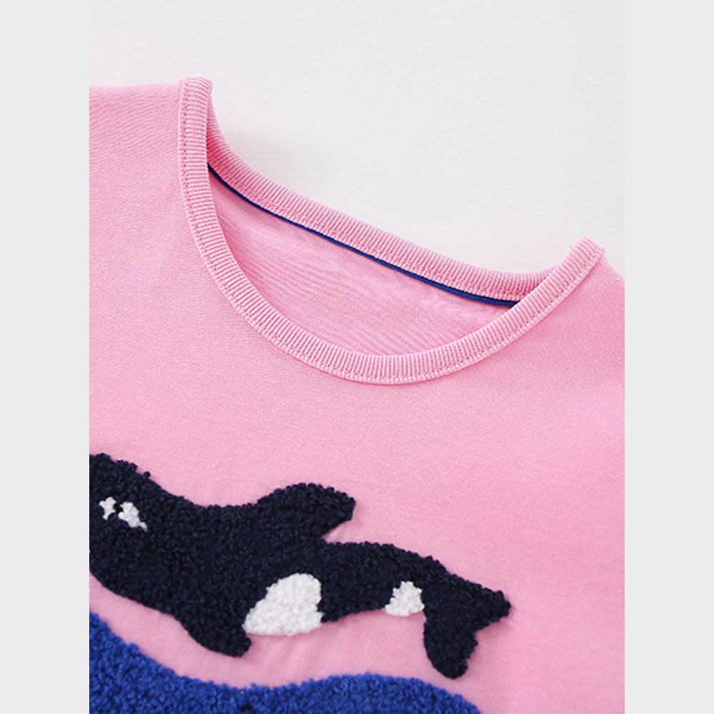MyKids-USA® Girls’ Animals Cartoon Pattern T-shirt in European and American Style