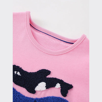 MyKids-USA® Girls’ Animals Cartoon Pattern T-shirt in European and American Style