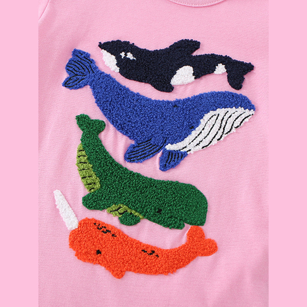 MyKids-USA® Girls’ Animals Cartoon Pattern T-shirt in European and American Style