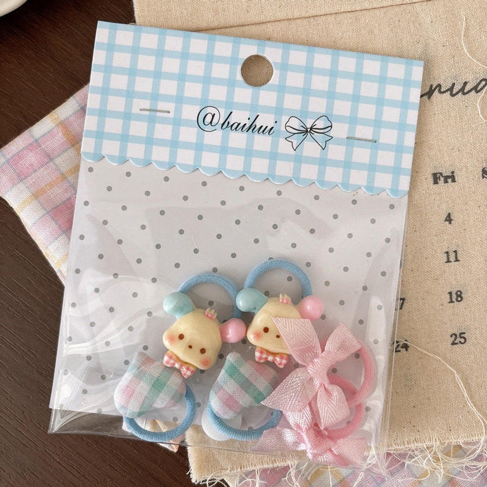 MyKids-USA® Collection of 6 Pieces Cartoon Hair Ties