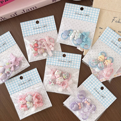 MyKids-USA® Collection of 6 Pieces Cartoon Hair Ties