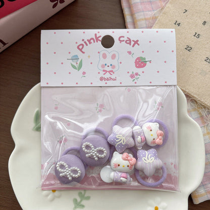 MyKids-USA® Collection of 6 Pieces Cartoon Hair Ties