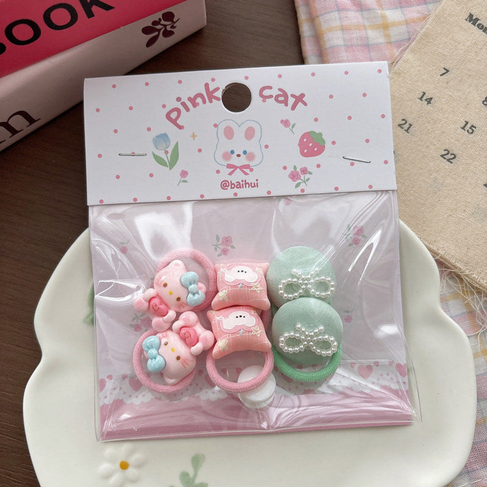 MyKids-USA® Collection of 6 Pieces Cartoon Hair Ties