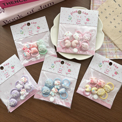 MyKids-USA® Collection of 6 Pieces Cartoon Hair Ties