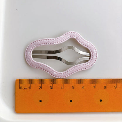 MyKids-USA® Collection of 2 Pieces Plaid Hollow-out Hair Clips