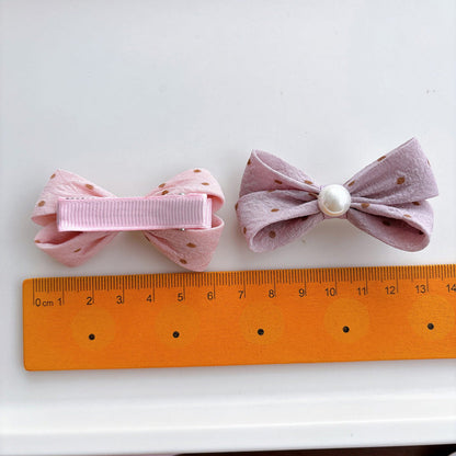 MyKids-USA® Collection of Beaded Butterfly-bows Hair Clips