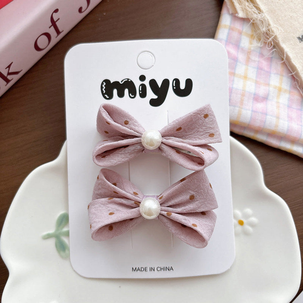 MyKids-USA® Collection of Beaded Butterfly-bows Hair Clips