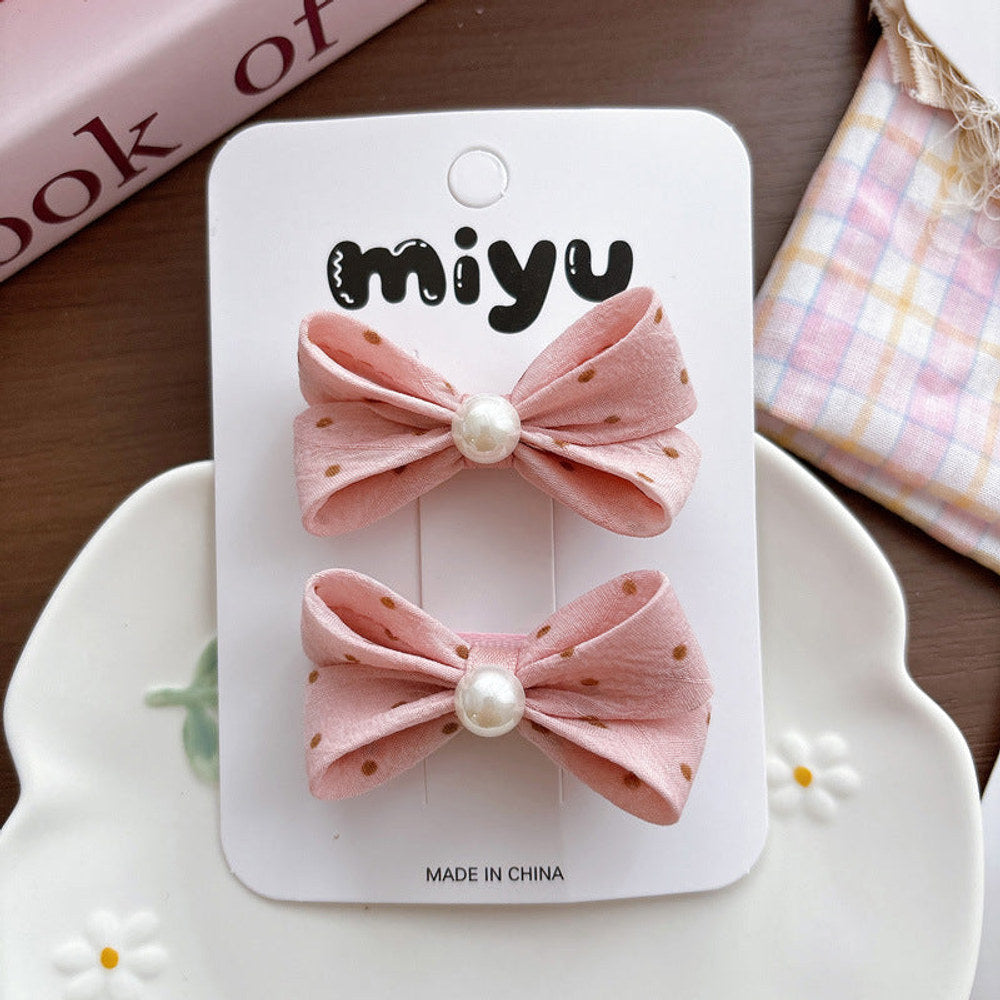 MyKids-USA® Collection of Beaded Butterfly-bows Hair Clips