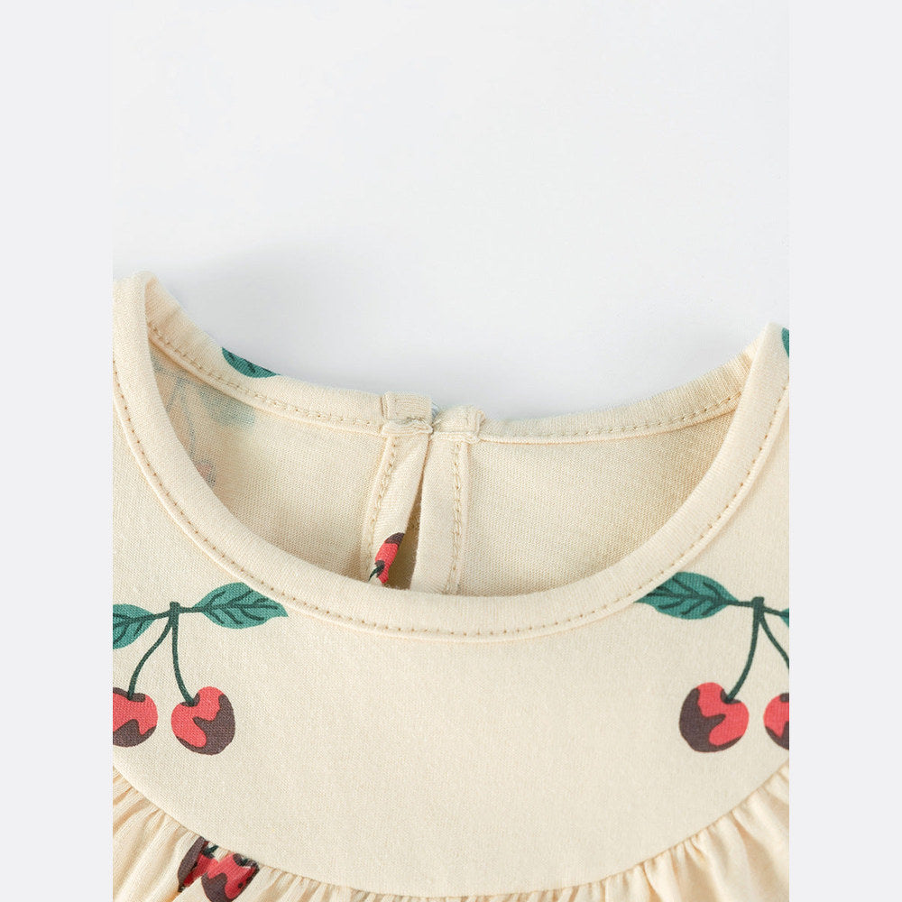 MyKids-USA® Cherry Pattern Sleeveless Dress for Stylish Girls