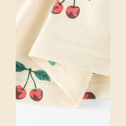 MyKids-USA® Cherry Pattern Sleeveless Dress for Stylish Girls