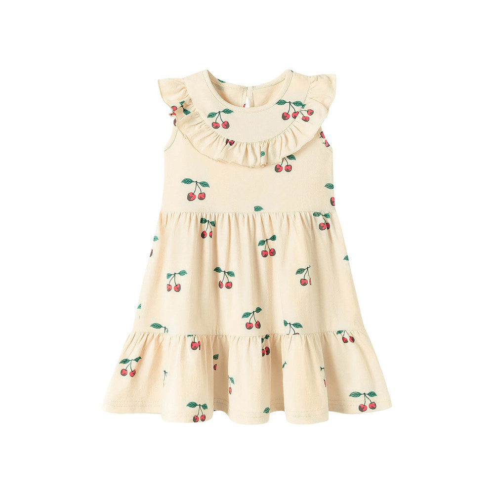 MyKids-USA® Cherry Pattern Sleeveless Dress for Stylish Girls