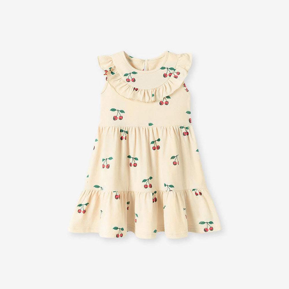 MyKids-USA® Cherry Pattern Sleeveless Dress for Stylish Girls