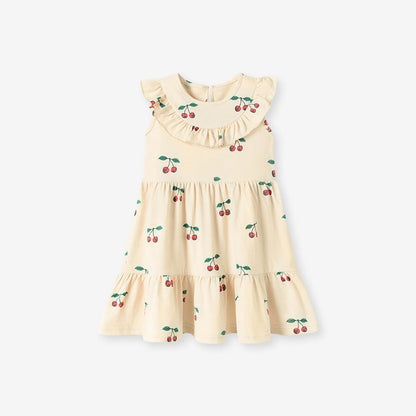 MyKids-USA® Cherry Pattern Sleeveless Dress for Stylish Girls
