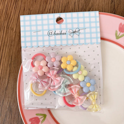 MyKids-USA® Collection of 10 Pieces Cartoon Hair Ties