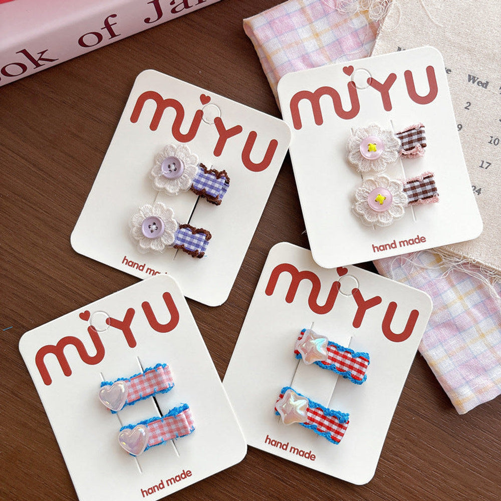 MyKids-USA® Collection of Plaid Hair Clips