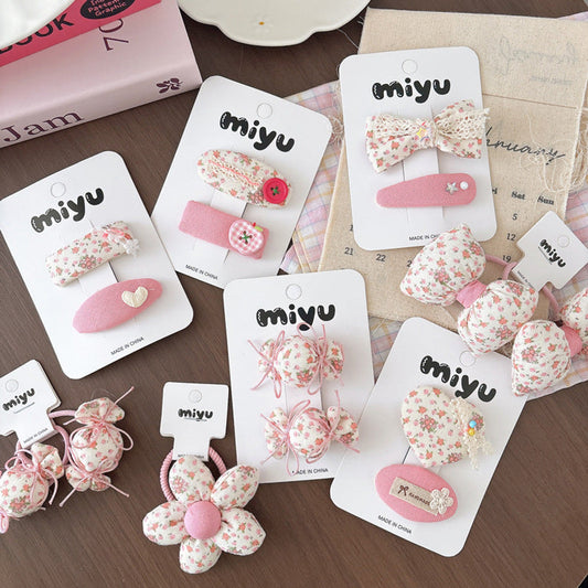 MyKids-USA® Collection of Flowers Hair Clips or Hair Ties