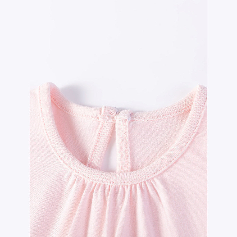MyKids-USA® Summer Arrival Dots and Cherry Pattern Short Sleeves Crew Neck Dress for Stylish Girls
